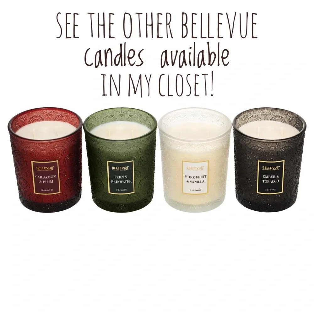 Bellevue Double Wick 12 oz Luxury Candle ~ Cardamom & Plum ~ New!